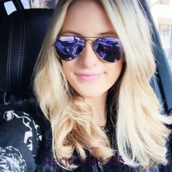 Ray-Ban Aviator Gradient RB3025 Purple Mirror 58mm - Picture 2 of 9